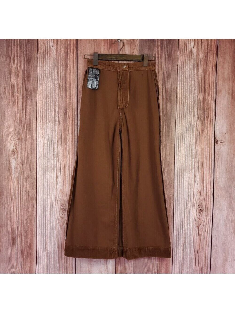 NWT Zara Womens Size 2 The Marine Culotte in Sweet Corduoiry Wide Leg Pants - Picture 3 of 15